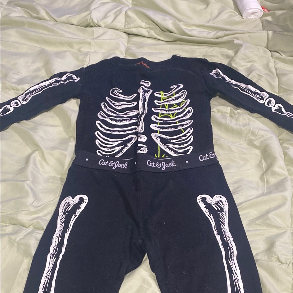 Cat & Jack Black Skeleton Kids Costume